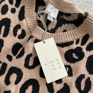 leopard sweater - NWT